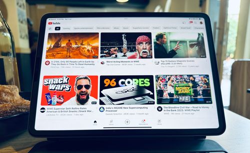 YouTube Home Screen on an iPad