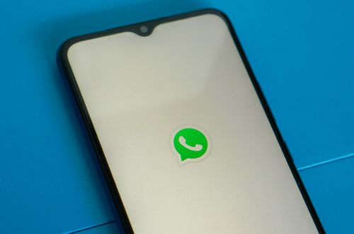 WhatsApp splash screen on phone. 