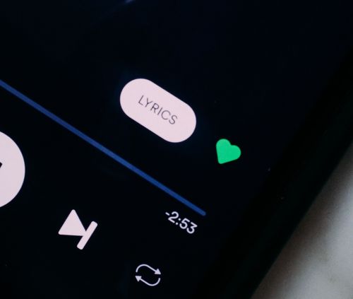 Song lyrics on Spotify