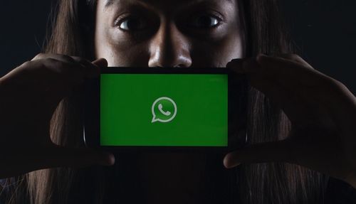 WhatsApp on a phone.